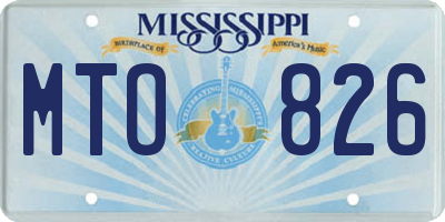 MS license plate MTO826