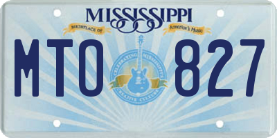 MS license plate MTO827