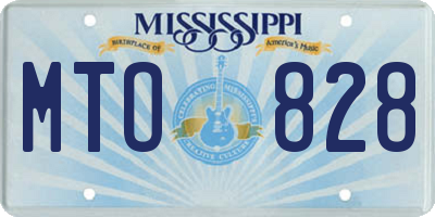 MS license plate MTO828