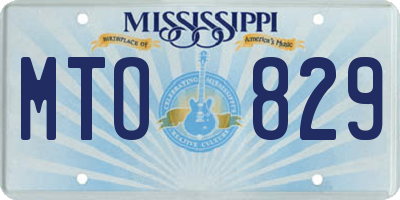 MS license plate MTO829