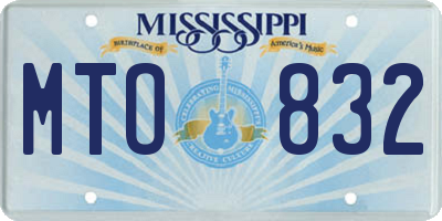 MS license plate MTO832