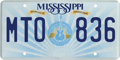 MS license plate MTO836