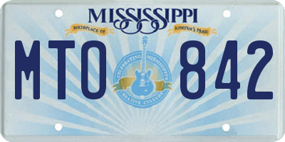 MS license plate MTO842