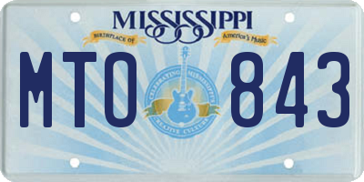 MS license plate MTO843