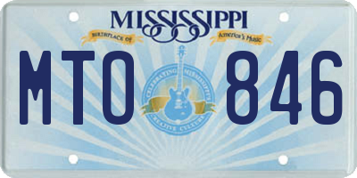 MS license plate MTO846