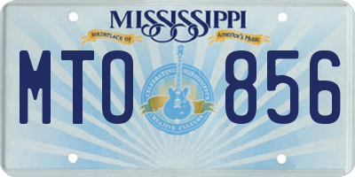 MS license plate MTO856