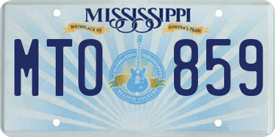 MS license plate MTO859