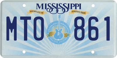 MS license plate MTO861