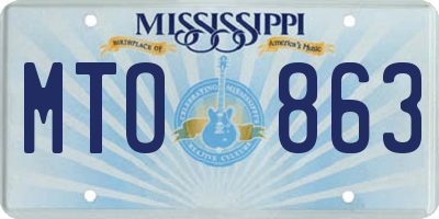 MS license plate MTO863
