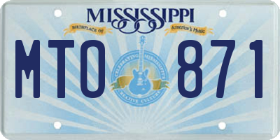 MS license plate MTO871