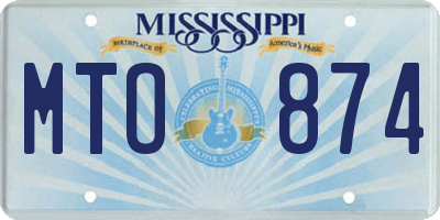 MS license plate MTO874