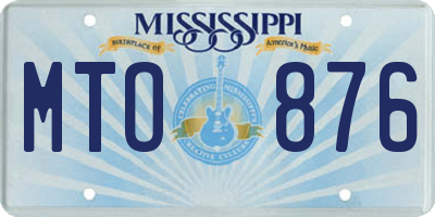 MS license plate MTO876