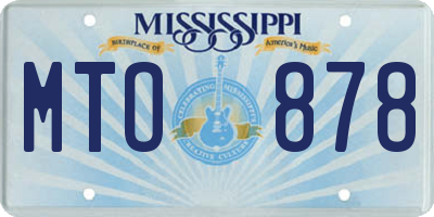 MS license plate MTO878