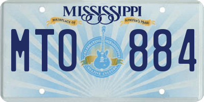 MS license plate MTO884