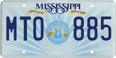 MS license plate MTO885