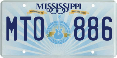 MS license plate MTO886