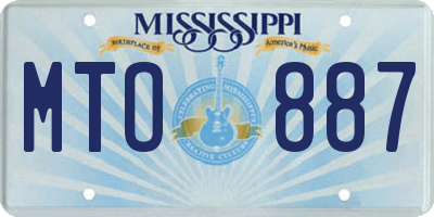 MS license plate MTO887