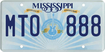 MS license plate MTO888