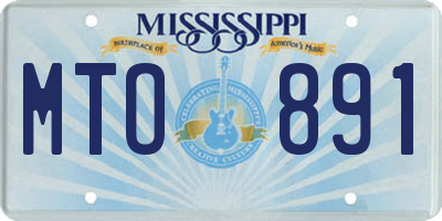 MS license plate MTO891