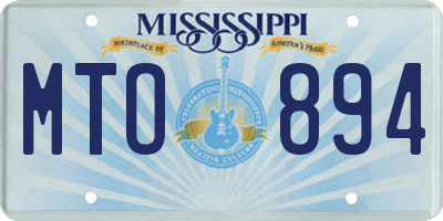 MS license plate MTO894