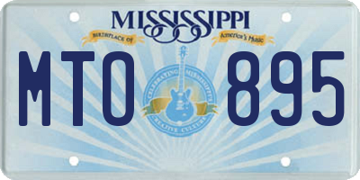 MS license plate MTO895