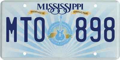 MS license plate MTO898