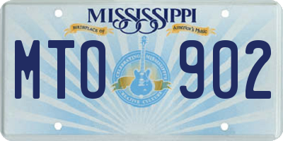 MS license plate MTO902