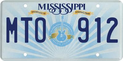 MS license plate MTO912
