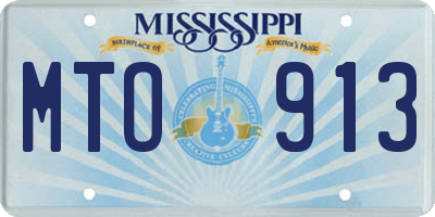 MS license plate MTO913