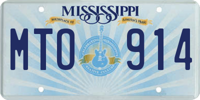 MS license plate MTO914