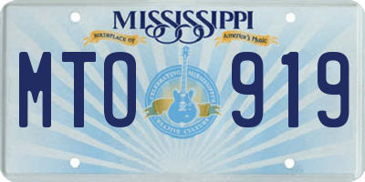 MS license plate MTO919