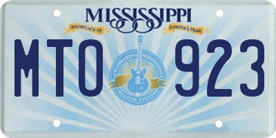MS license plate MTO923