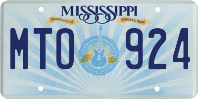 MS license plate MTO924