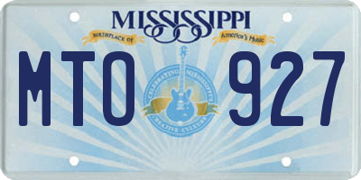 MS license plate MTO927