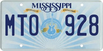 MS license plate MTO928