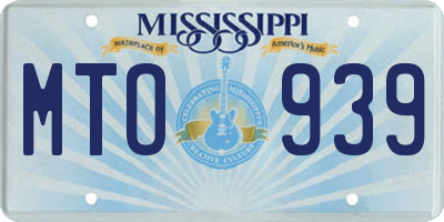 MS license plate MTO939