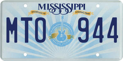 MS license plate MTO944