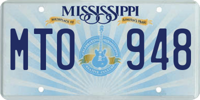 MS license plate MTO948