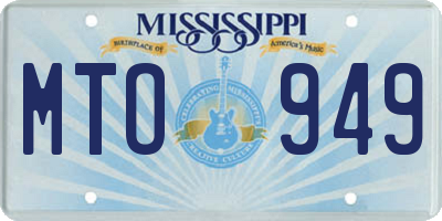 MS license plate MTO949