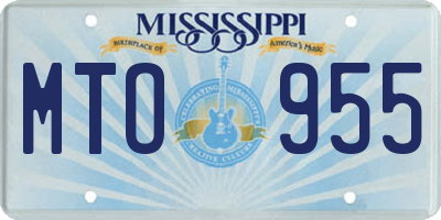 MS license plate MTO955