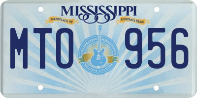 MS license plate MTO956