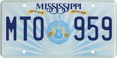 MS license plate MTO959