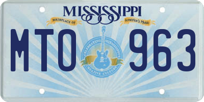 MS license plate MTO963