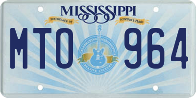MS license plate MTO964