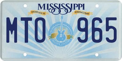 MS license plate MTO965