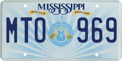 MS license plate MTO969