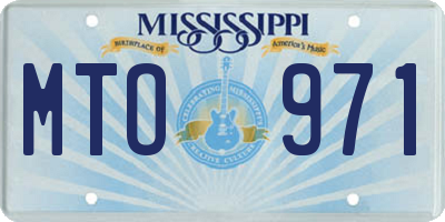 MS license plate MTO971