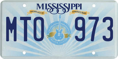 MS license plate MTO973