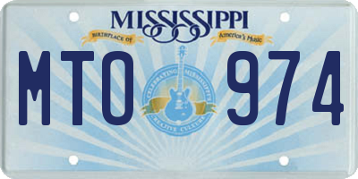 MS license plate MTO974