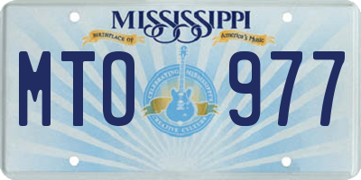 MS license plate MTO977